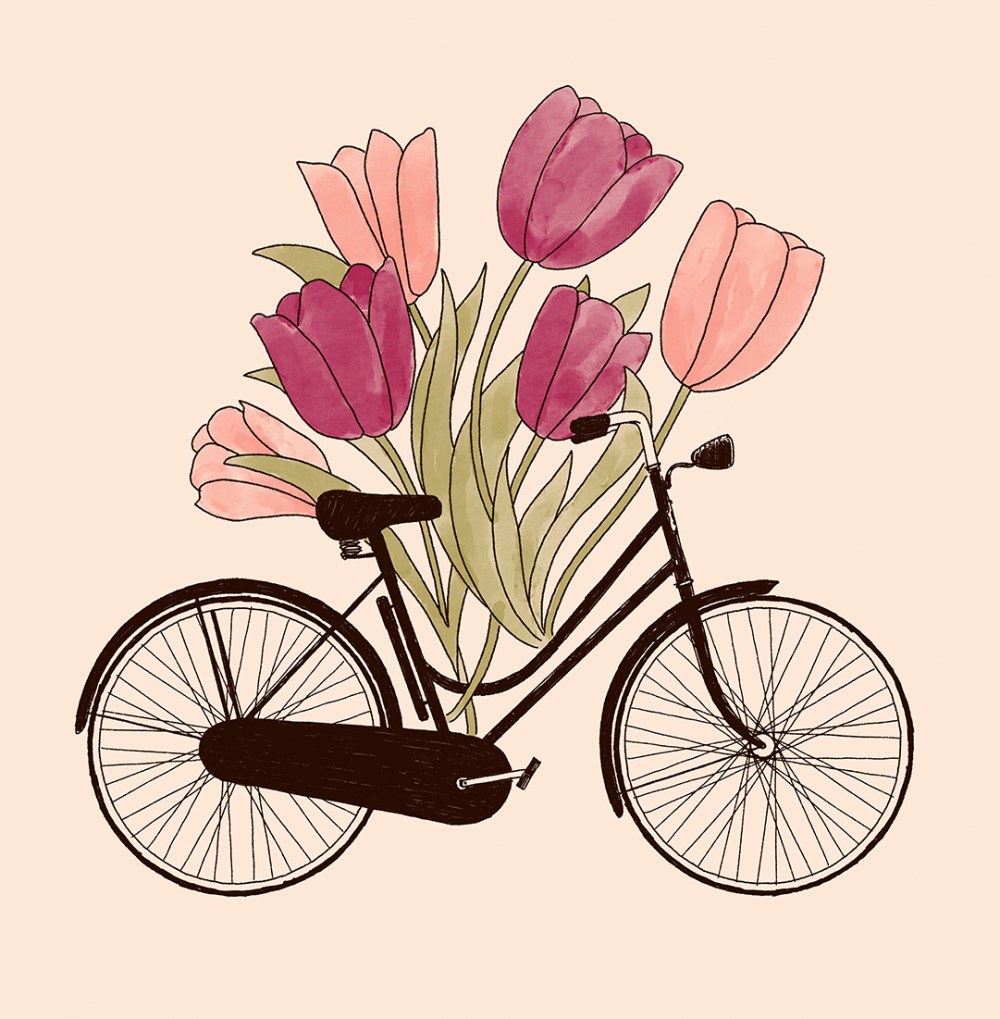 <dive><h1>Bike and Flowers</h1></dive>